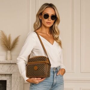 Gucci Vintage Authentic Crossbody Bag GG Monogram Camera Bag Designer & Gift Bag